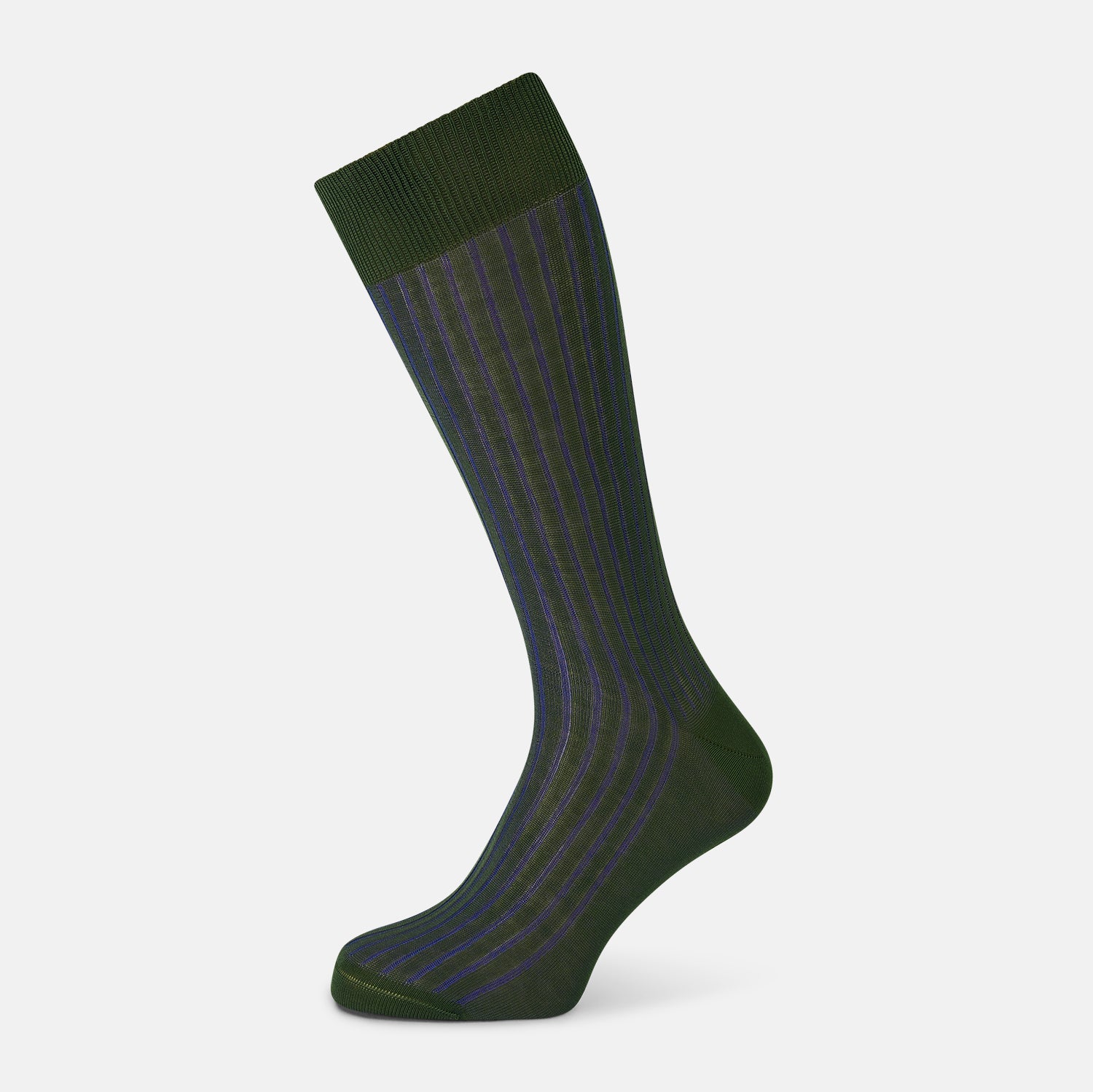 View 1 of product Sage Striped Mid-Length Socks