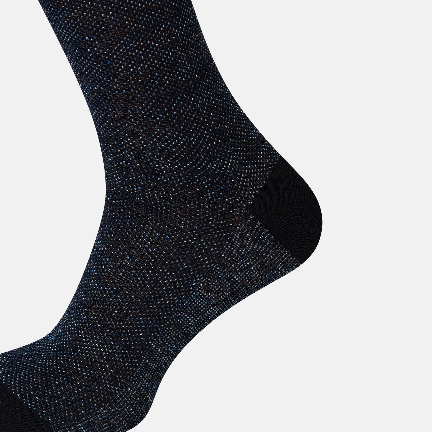 View 4 of product Navy Cotton-Linen Mid-Length Socks