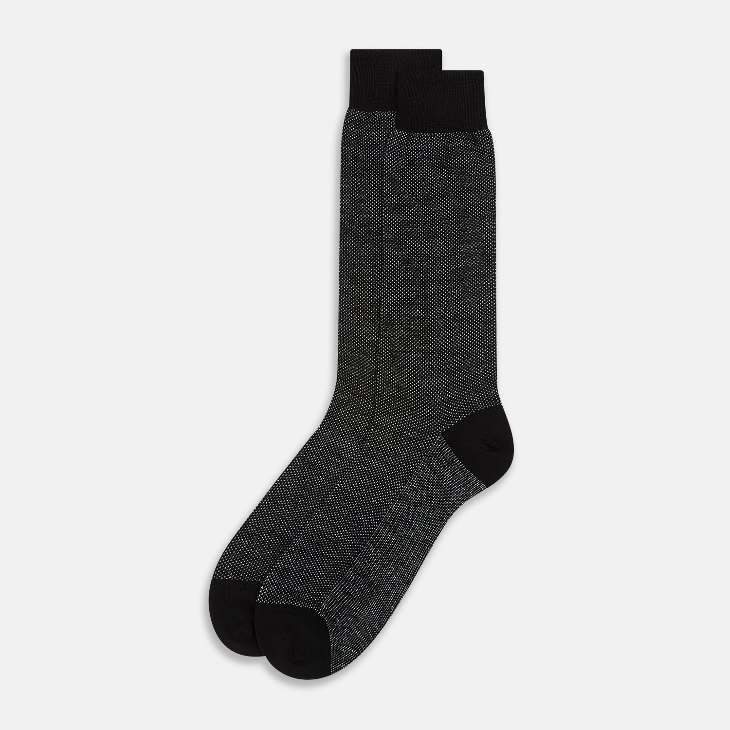 View 2 of product Charcoal Cotton-Linen Mid-Length Socks