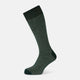 Forest Green Cotton-Linen Mid-Length Socks