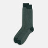 View 2 of product Forest Green Cotton-Linen Mid-Length Socks