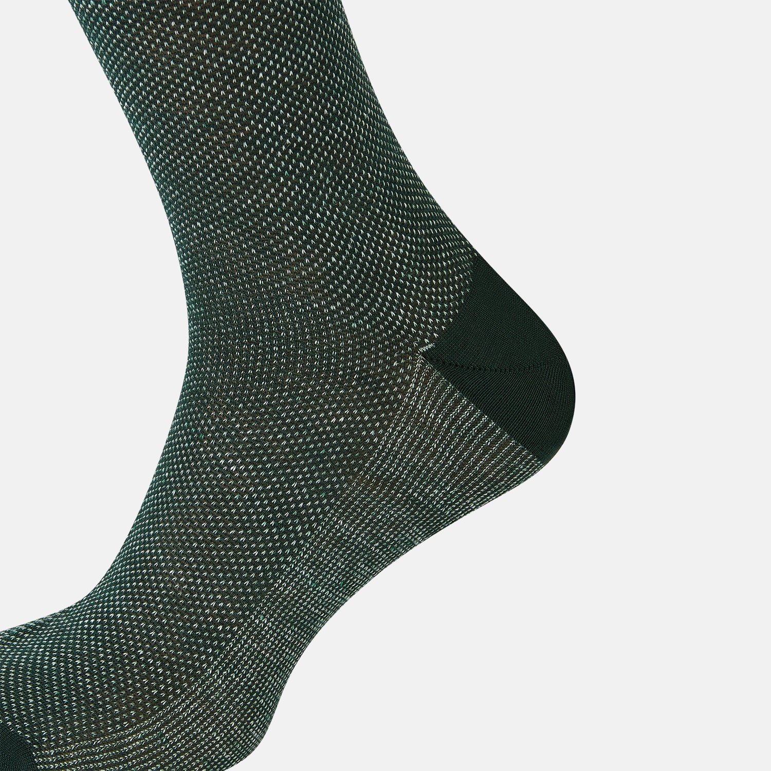 View 4 of product Forest Green Cotton-Linen Mid-Length Socks