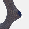 View 4 of product SOCKS SHORT COTTON/LINEN RIB DENIM 12