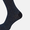 View 4 of product SOCKS SHORT COTTON/LINEN RIB NAVY 11+