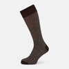 View 1 of product SOCKS SHORT COTTON/LINEN RIB DARK CHOCOLATE 12