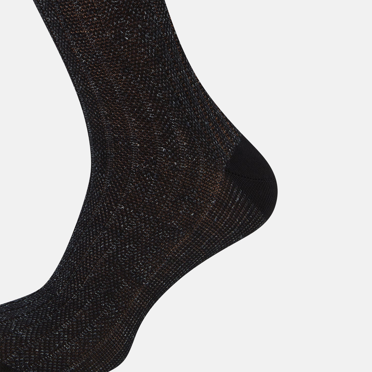 View 4 of product SOCKS SHORT COTTON/LINEN RIB CHARCOAL 12