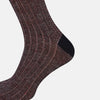 View 4 of product SOCKS SHORT COTTON/LINEN RIB BURGUNDY 11+