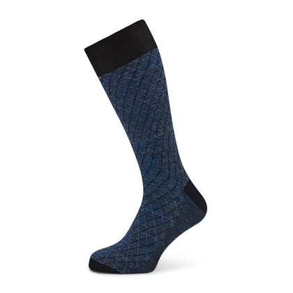 Denim Harlequin Cotton-Linen Mid-Length Socks Image 4