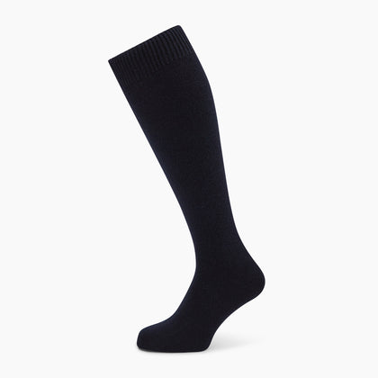 Navy Cashmere Long Socks Image 4