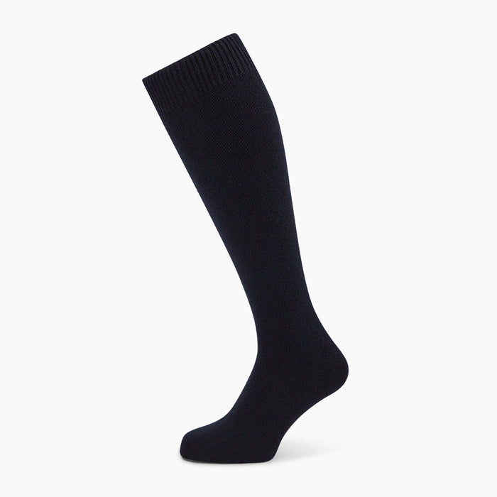 Navy Cashmere Long Socks Image 4