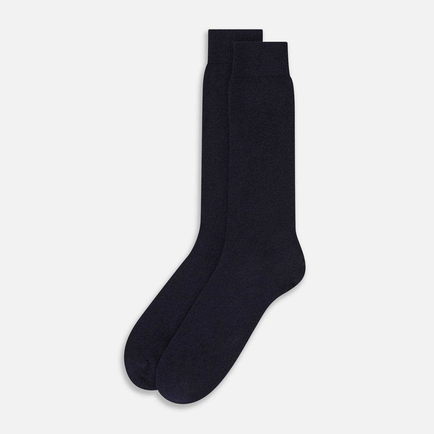 View 2 of product Navy Cashmere Mid-length Socks OS