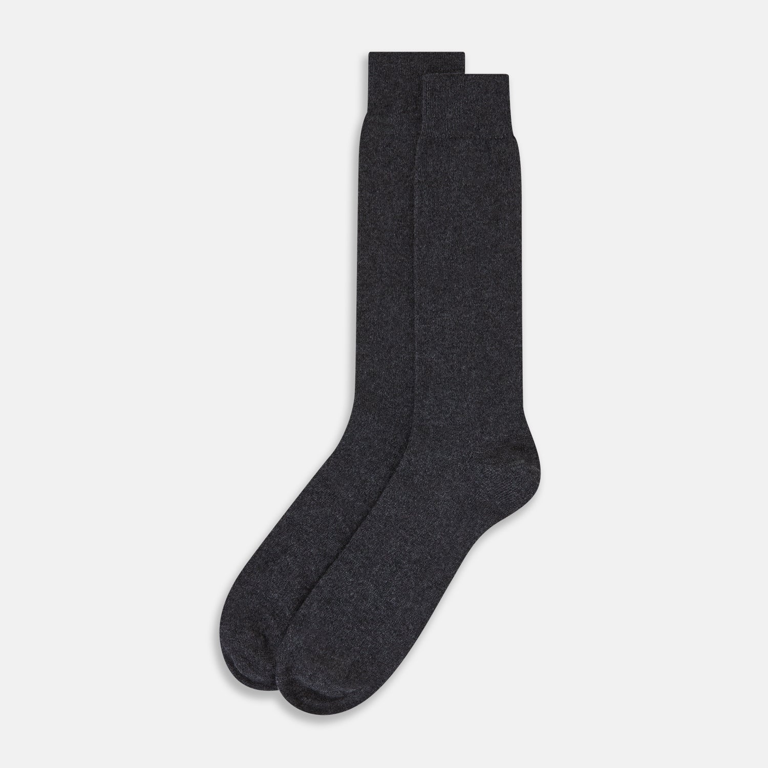 View 2 of product Charcoal Melange Cashmere Mid-length Socks OS