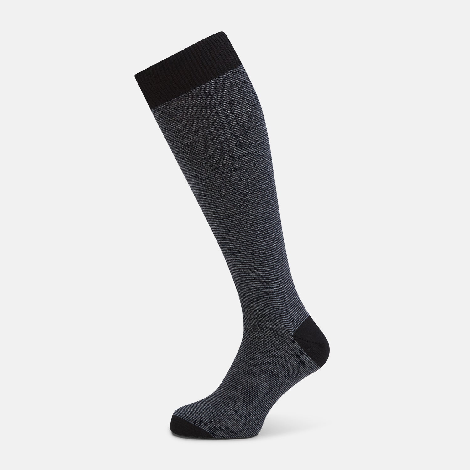 View 1 of product Black and Grey Wool Long Socks 13