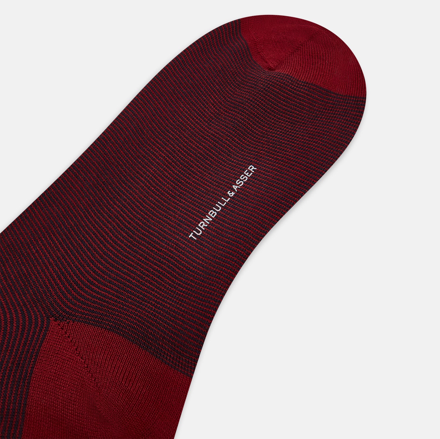 View 3 of product Burgundy & Red Stripe Wool Long Socks 13