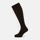 Dark Chocolate Ribbed Wool Long Socks 13