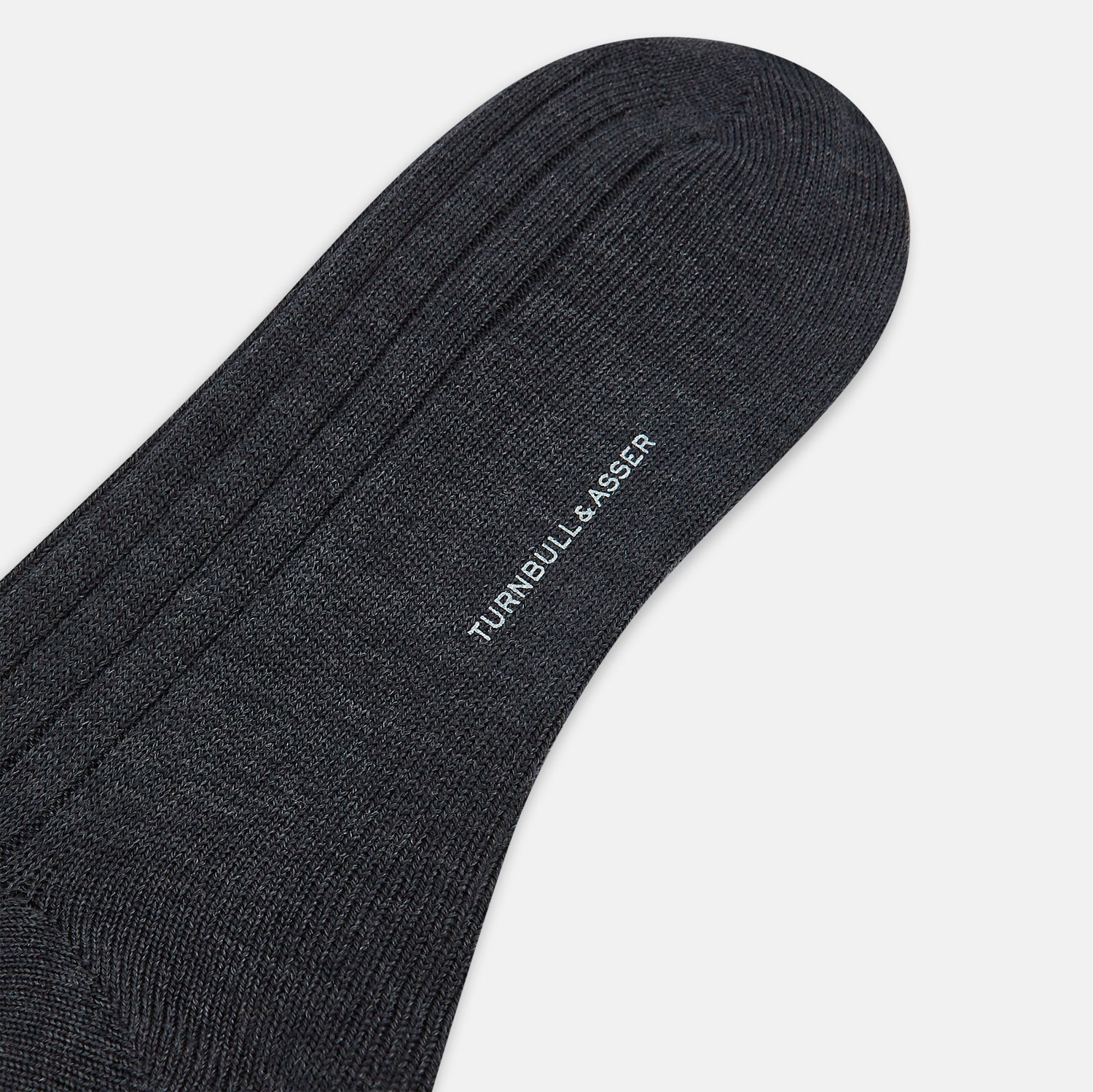 View 3 of product Charcoal Ribbed Wool Long Socks 13