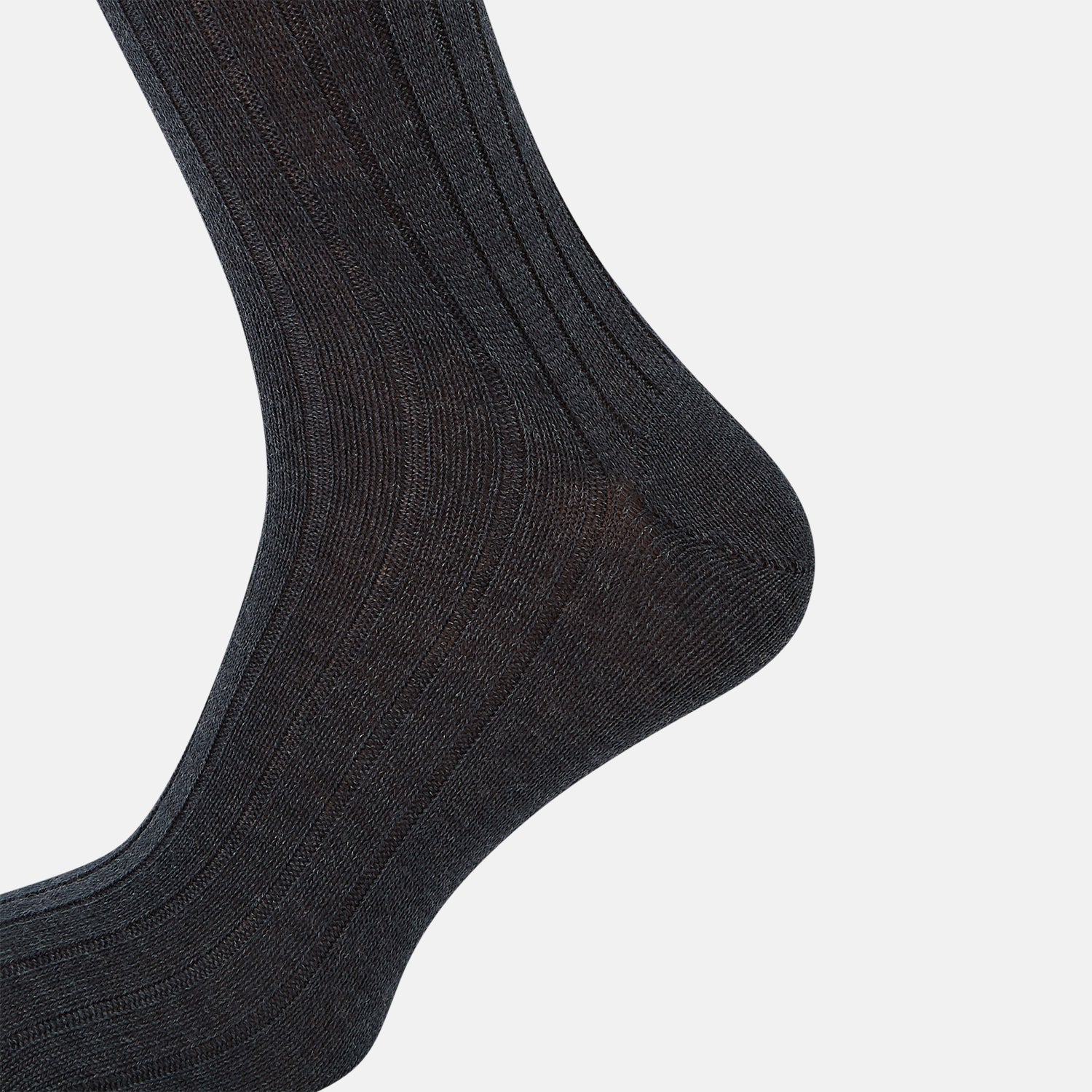 View 4 of product Charcoal Ribbed Wool Long Socks 13