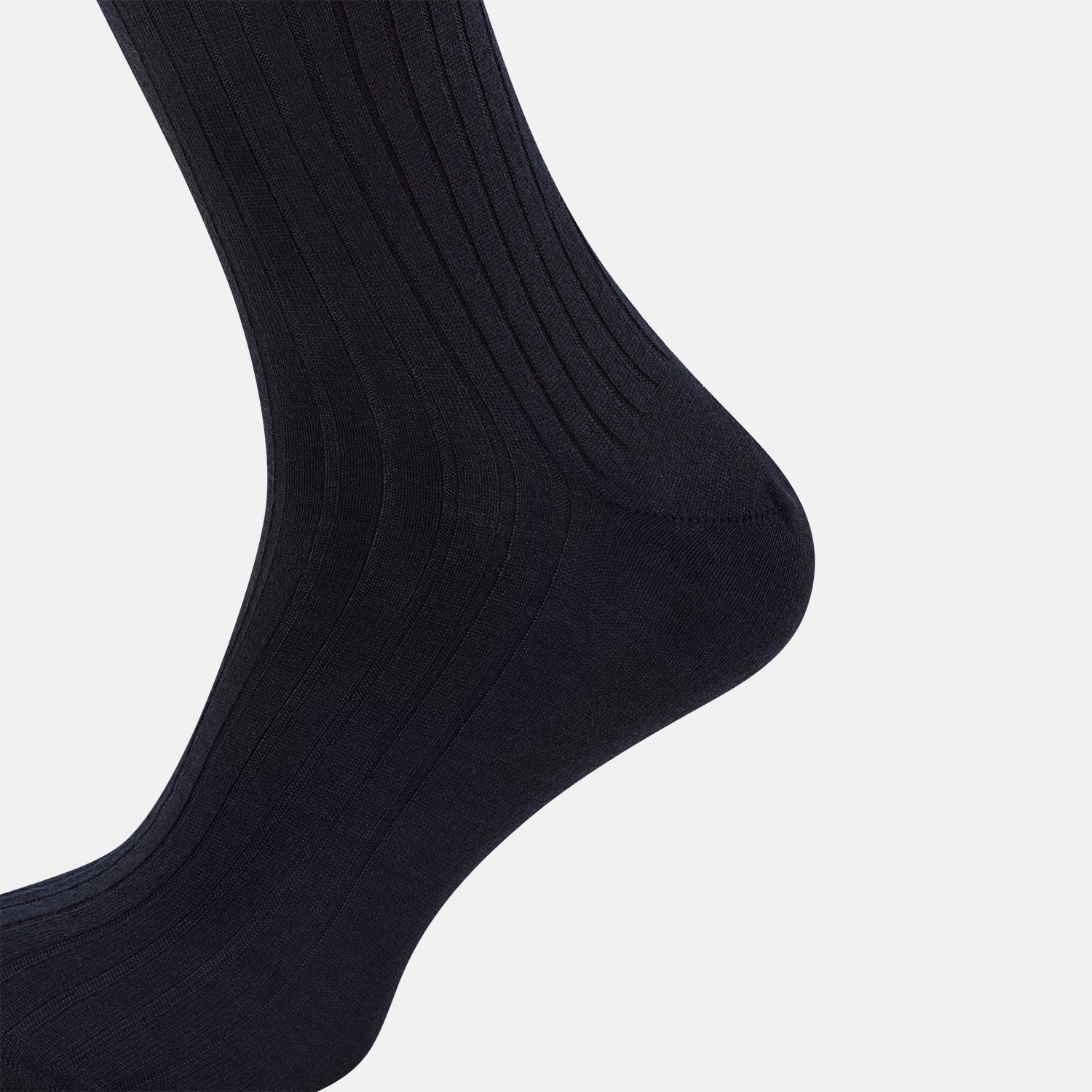 View 4 of product Navy Cashmere Silk Mid-length Socks 13