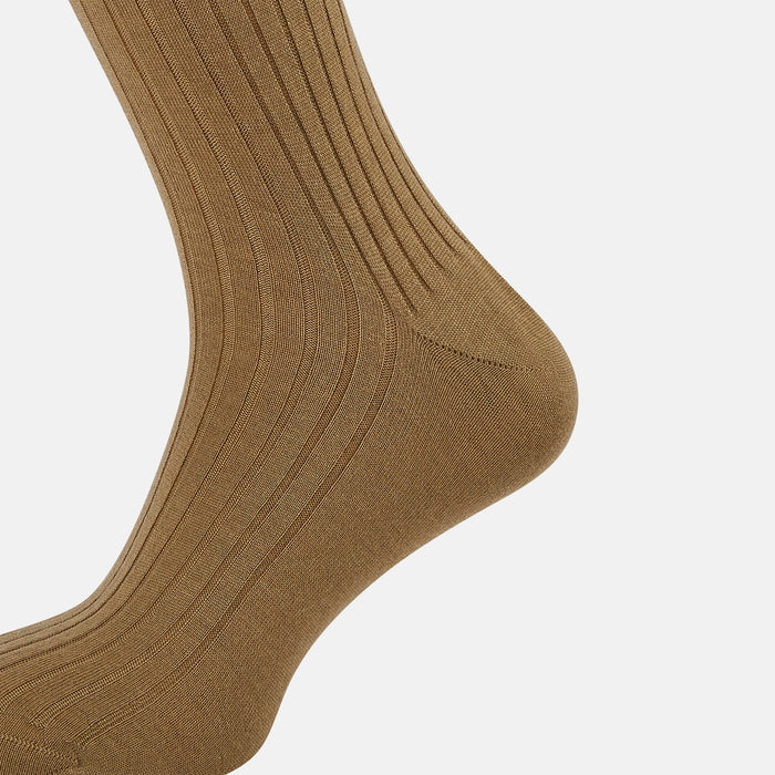 Camel Cashmere Mid-length Socks Image 3