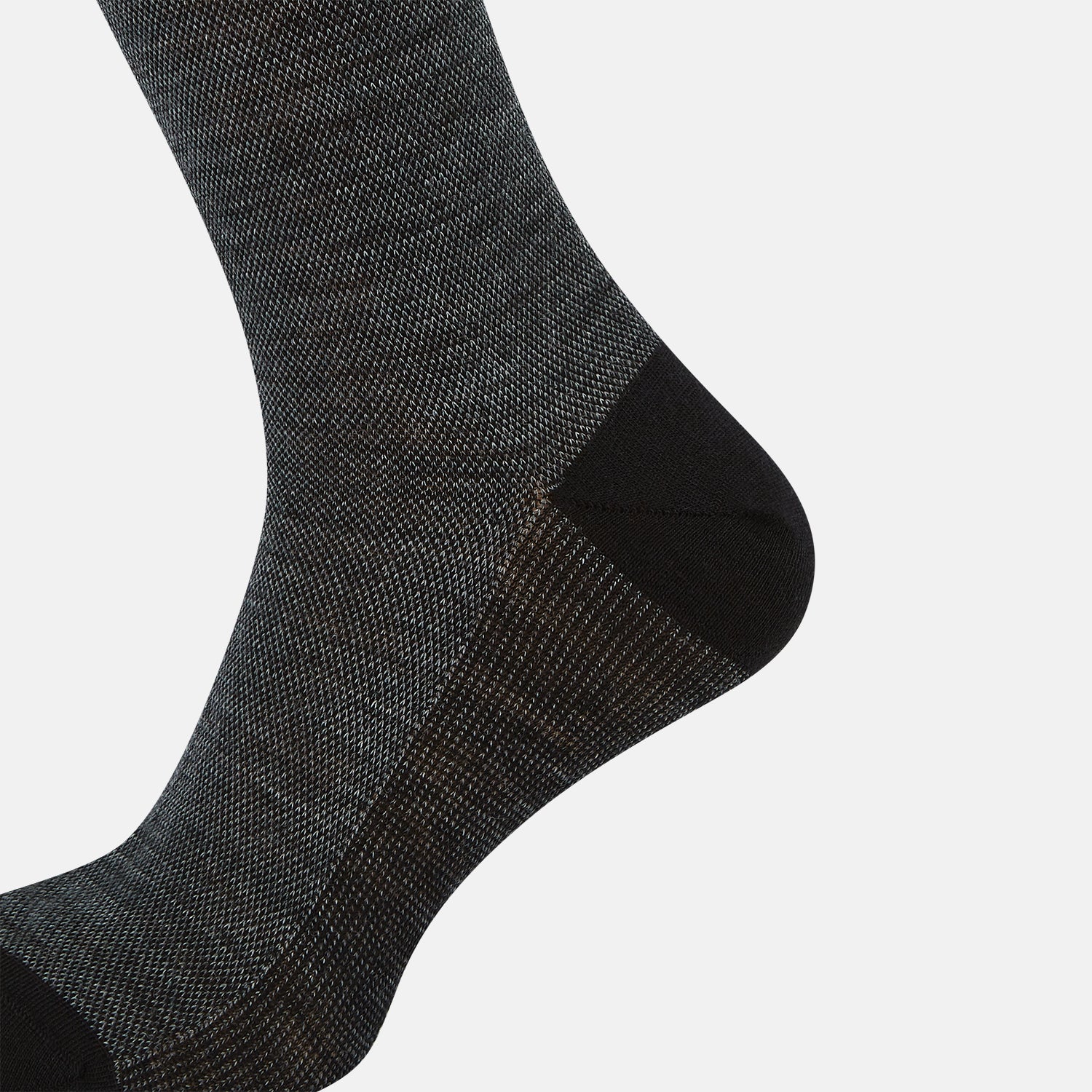 View 4 of product Black and Grey Wool Long Socks 13