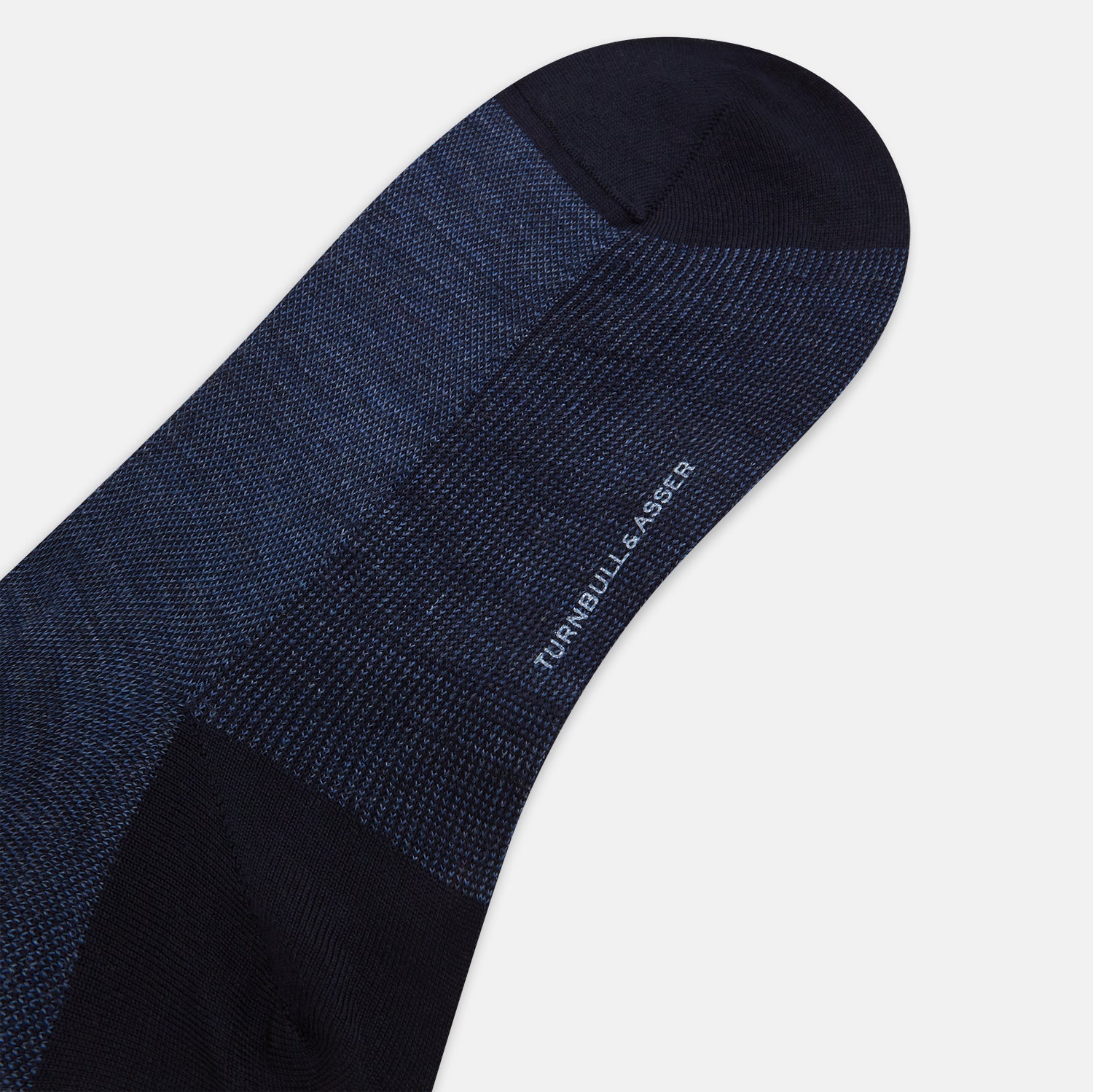 View 3 of product Navy Denim Patterned Wool Long Socks 13