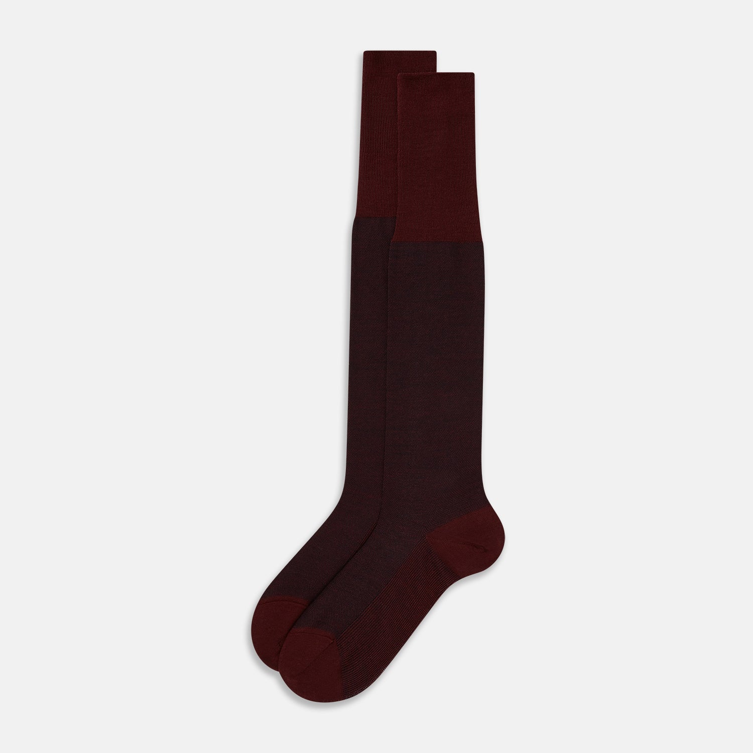 View 2 of product Burgundy and Navy Wool Long Socks 13