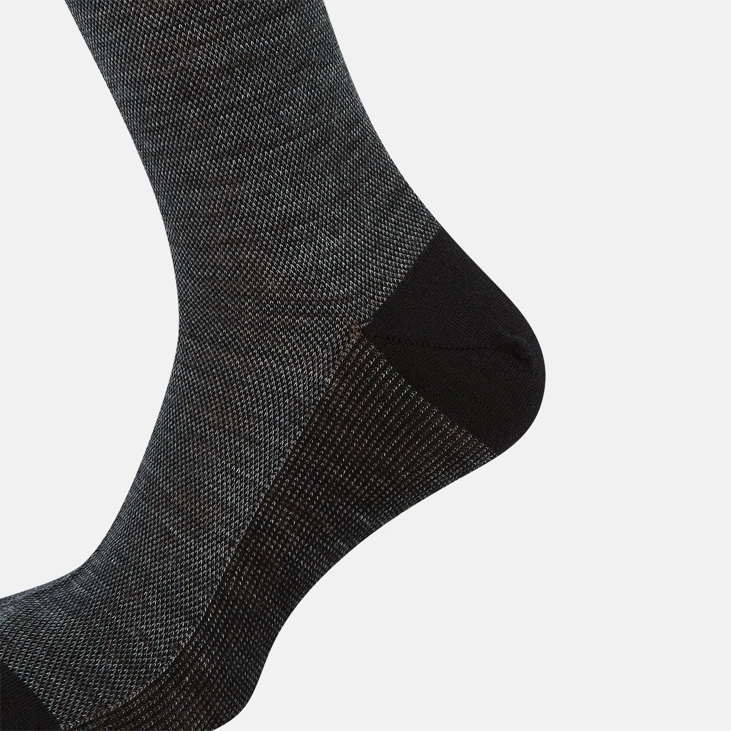 View 4 of product Black and Grey Motif Wool Mid-length Socks 13