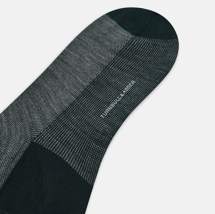 Sage Motif Wool Mid-length Socks Image 2