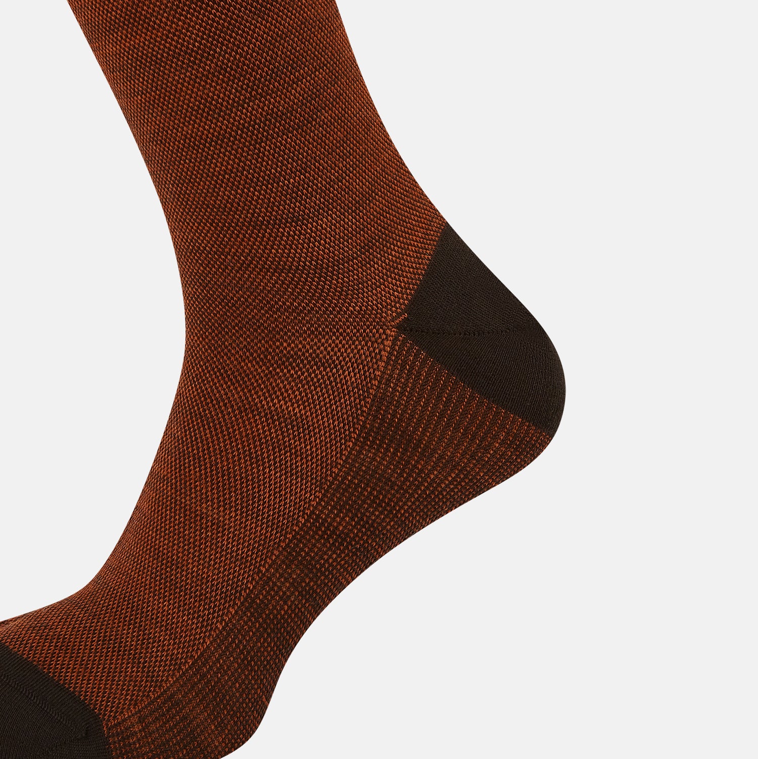 View 4 of product Rust and Brown Motif Wool Mid-length Socks 13
