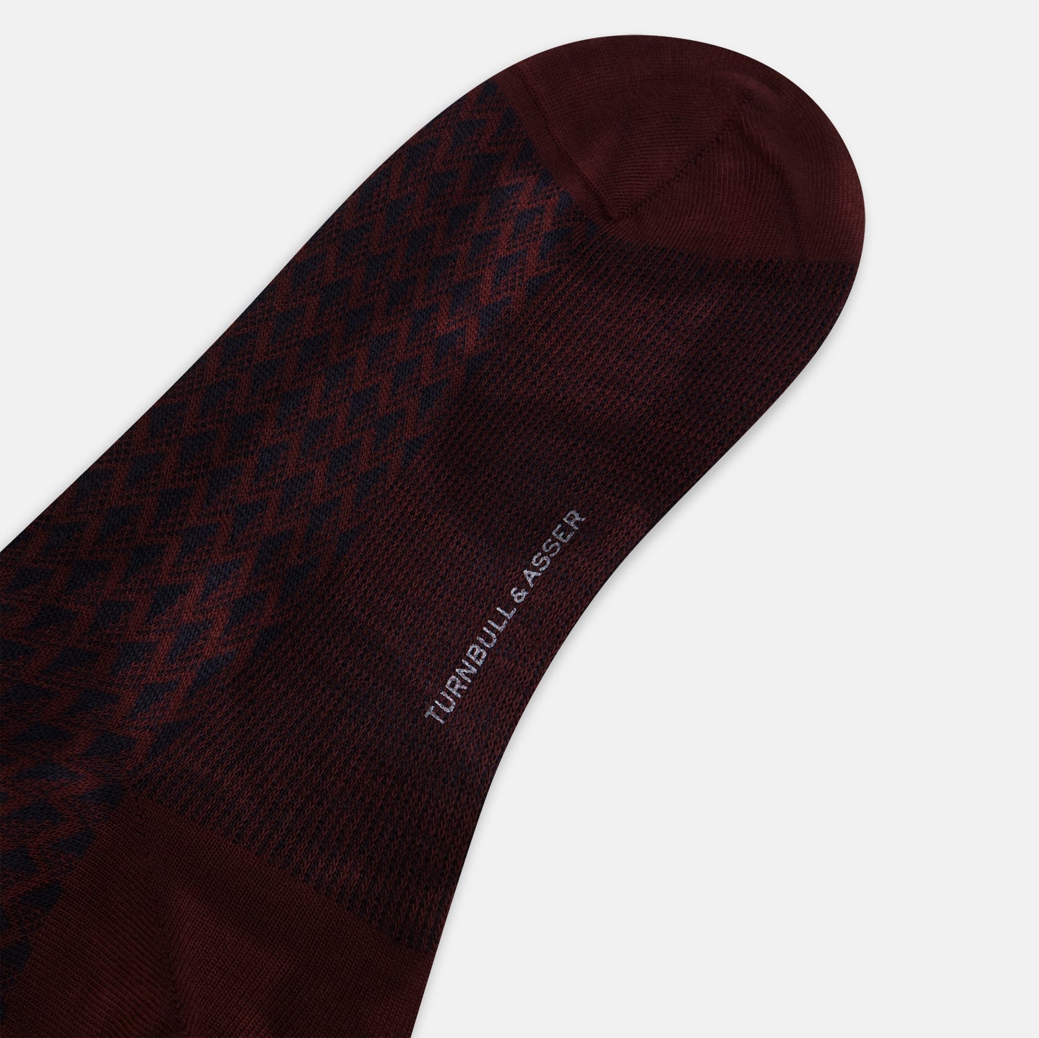 View 3 of product Burgundy Motif Intarsia Wool Long Socks 13