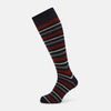 View 1 of product Burgundy & Navy Striped Wool Long Socks 10.5
