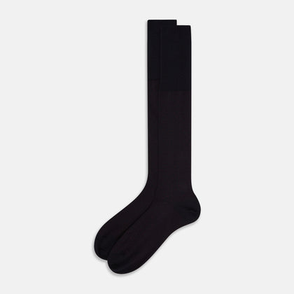 Wine and Red Dot Wool Long Socks Image 1