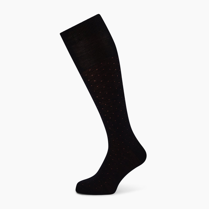 Wine and Red Dot Wool Long Socks Image 4