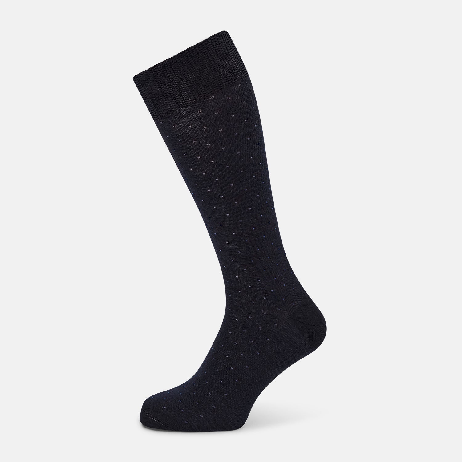 View 1 of product Navy and Royal Blue Dot Wool Mid-Length Socks 13