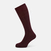 View 1 of product Burgundy and Brown Ribbed Wool Mid-length Socks 13