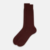 View 2 of product Burgundy and Brown Ribbed Wool Mid-length Socks 13