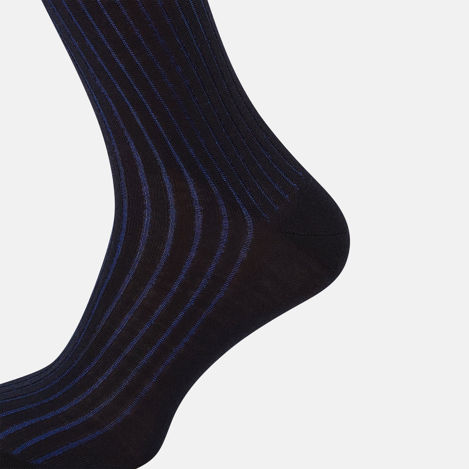 View 4 of product Navy and Blue Yarn Striped Wool Mid-length Socks 13