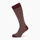 SOCKS WOOLDIAMOND DESIGN SHORT WINE/ LIGHT GREY 10.5