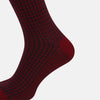 View 4 of product SOCKS WOOL/ CASHMERE SHORT RED/NAVY 13
