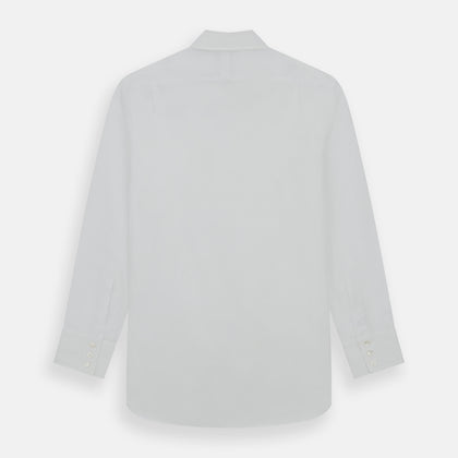 Plain White Cotton Shirt with T&amp;A Collar and 3-Button Cuffs&nbsp; Image 2