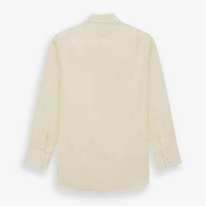 Cream Cotton Shirt with T&A Collar and 3-Button Cuffs Image 2