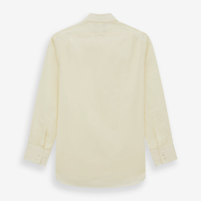 Cream Cotton Shirt with T&A Collar and 3-Button Cuffs Image 2