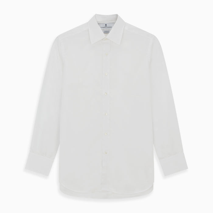 Two-Fold 200 White Cotton Shirt with T&amp;A Collar and 3-Button Cuffs Image 5