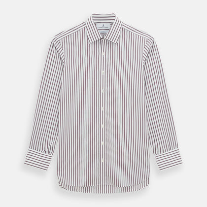 Burgundy Track Stripe Winston Shirt
