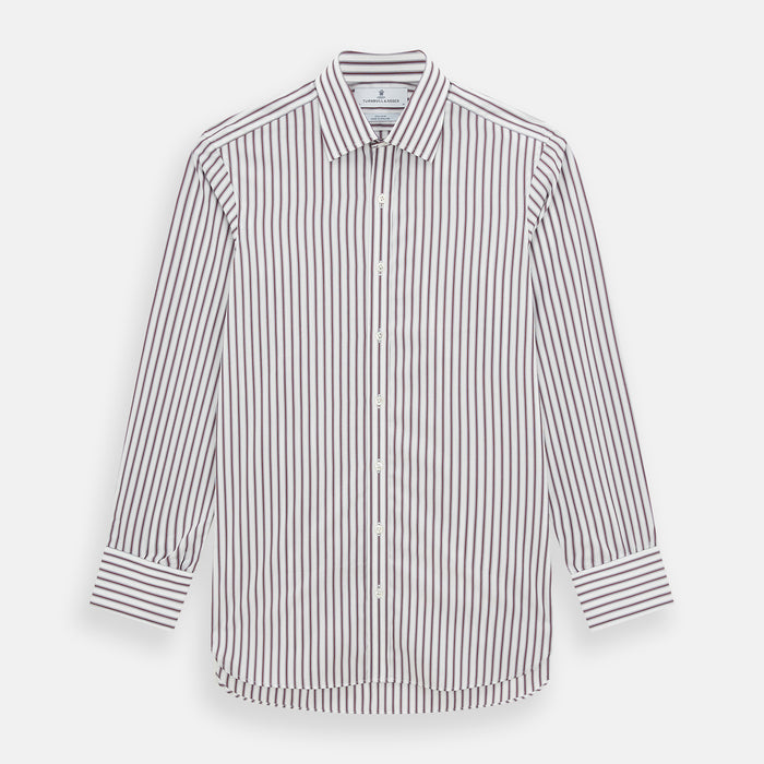 Burgundy Track Stripe Winston Shirt
