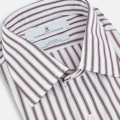 Burgundy Track Stripe Winston Shirt Image 1