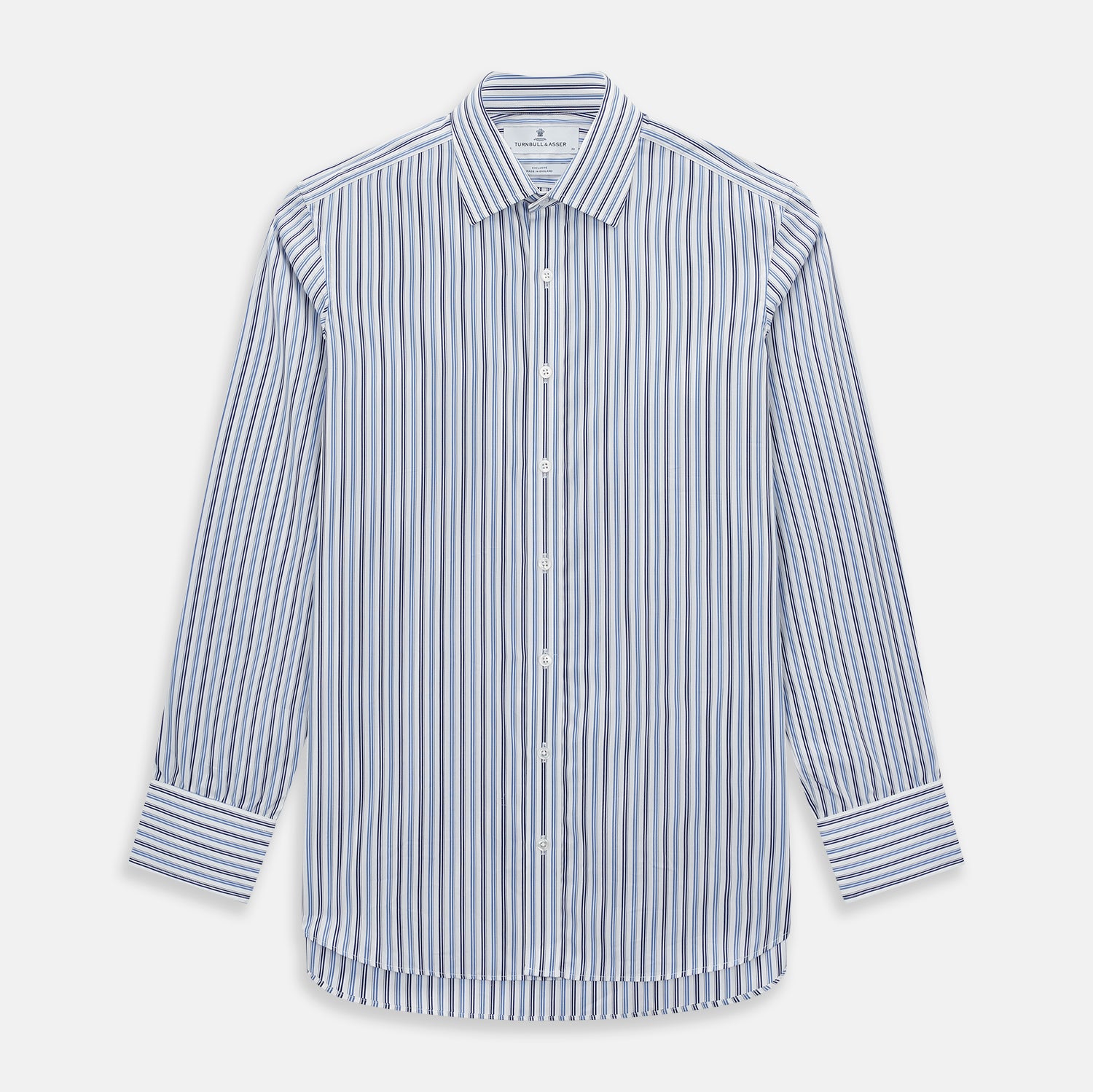 View 1 of product Blue and Navy Multi Stripe Mayfair Shirt 19