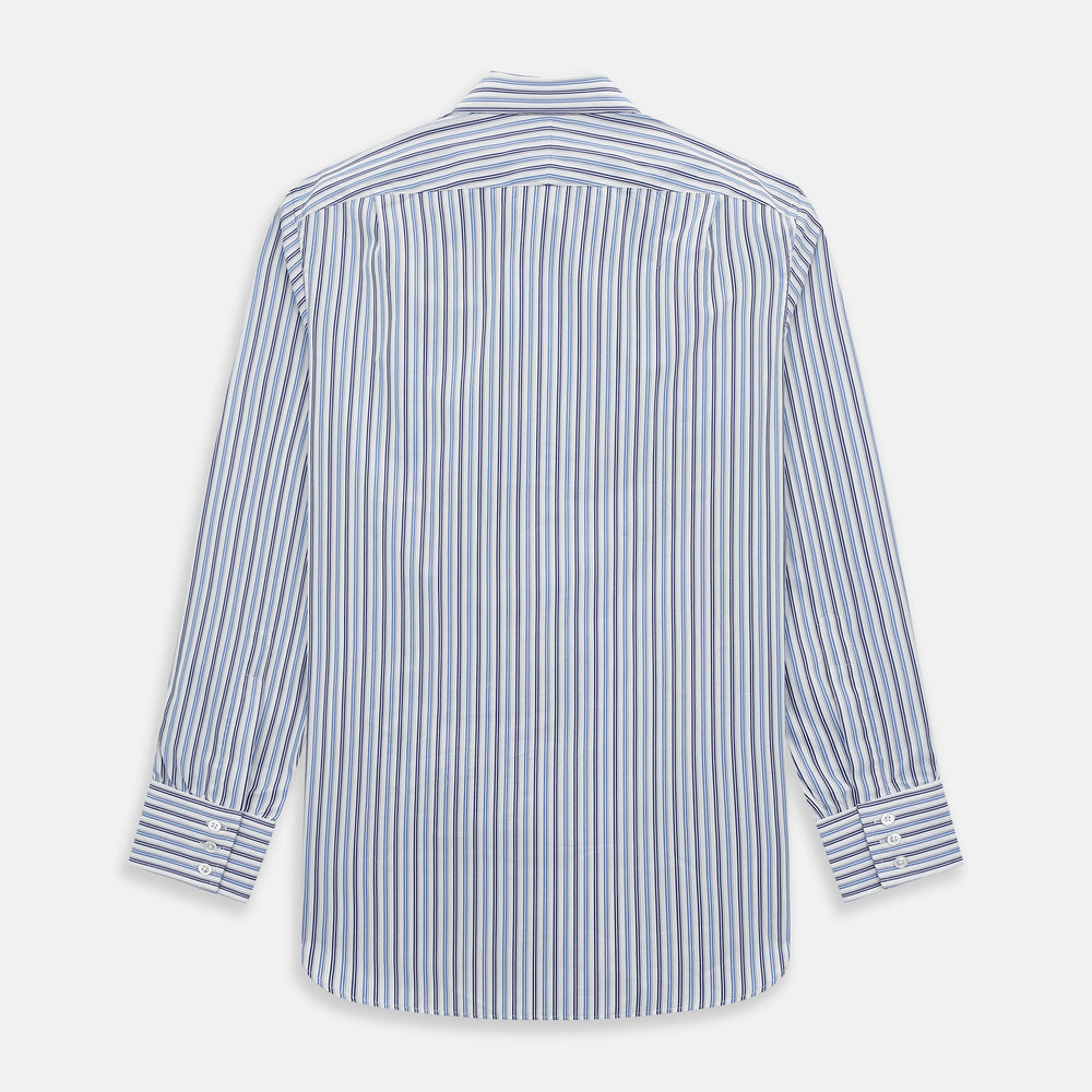 Blue and Navy Multi Stripe Mayfair Shirt 19
