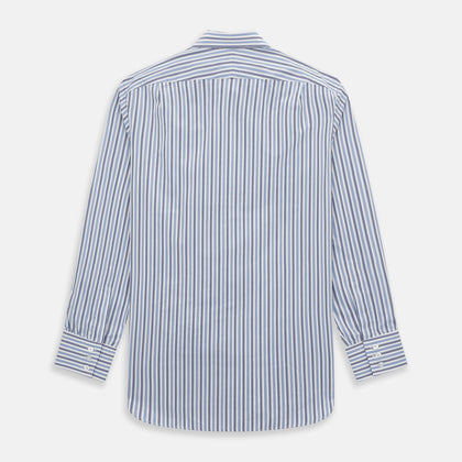 Blue and Navy Multi Stripe Mayfair Shirt Image 2