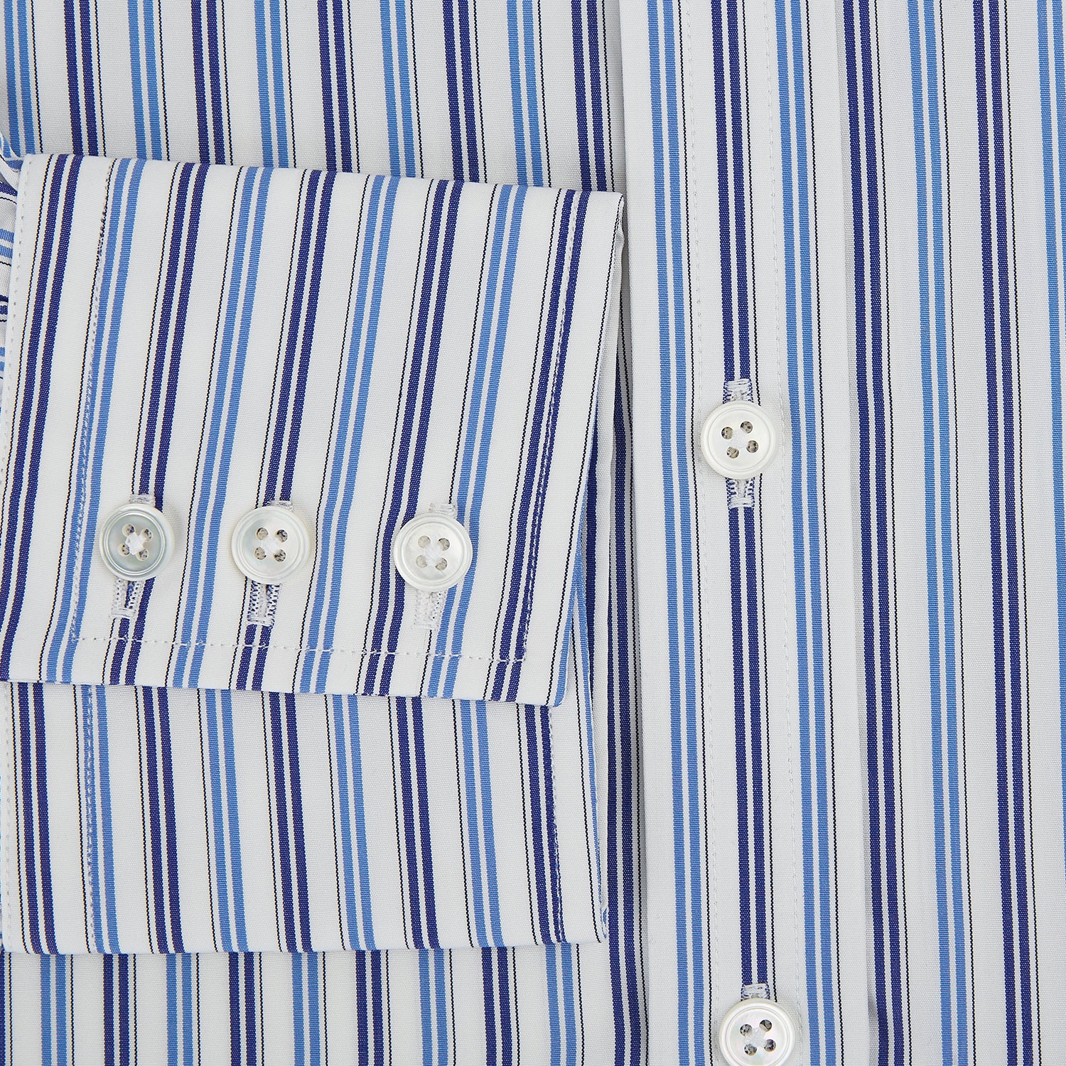 View 4 of product Blue and Navy Multi Stripe Mayfair Shirt 19